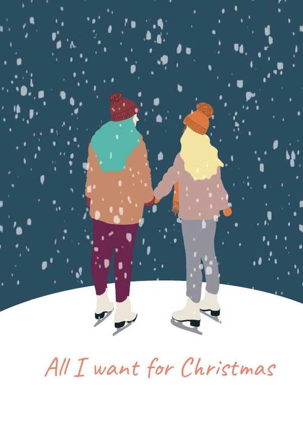 Ice skating Christmas created by Heather Rose Designs