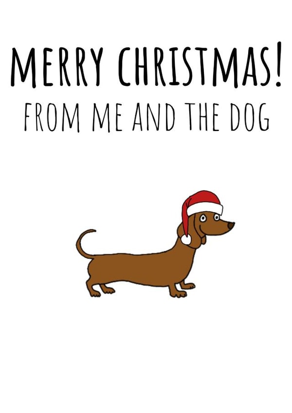 Cute Christmas dad card sausage dog dachshund     created by Amy (Hedgecards)