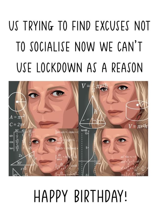 Antisocial Birthday Card Meme created by Pack a Punch Designs
