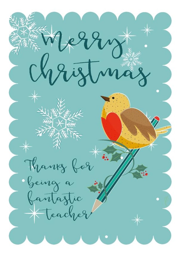 Merry Christmas Teacher created by Ink Pudding