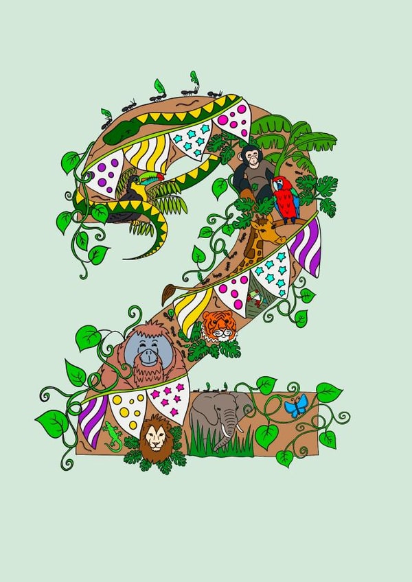 Animal Jungle Birthday 2nd  created by Jenny Wren Designs