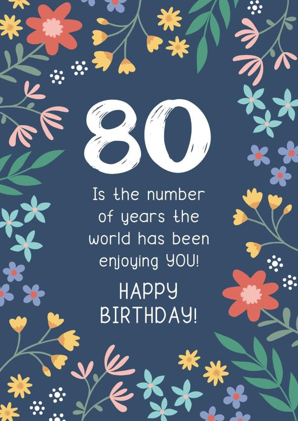 80 Years Enjoying You Birthday Card created by Design By Day