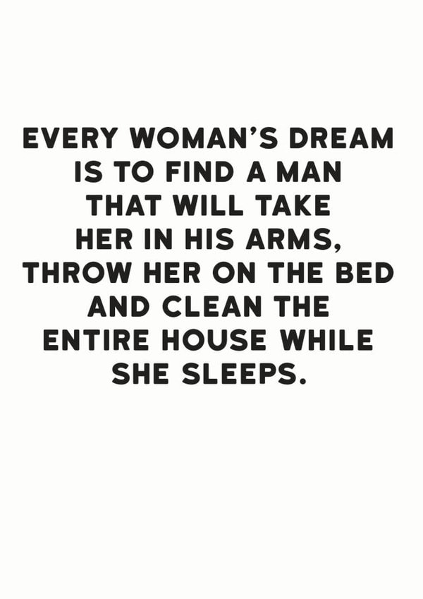 Every Womans Dream Humour Card created by Holy Flaps