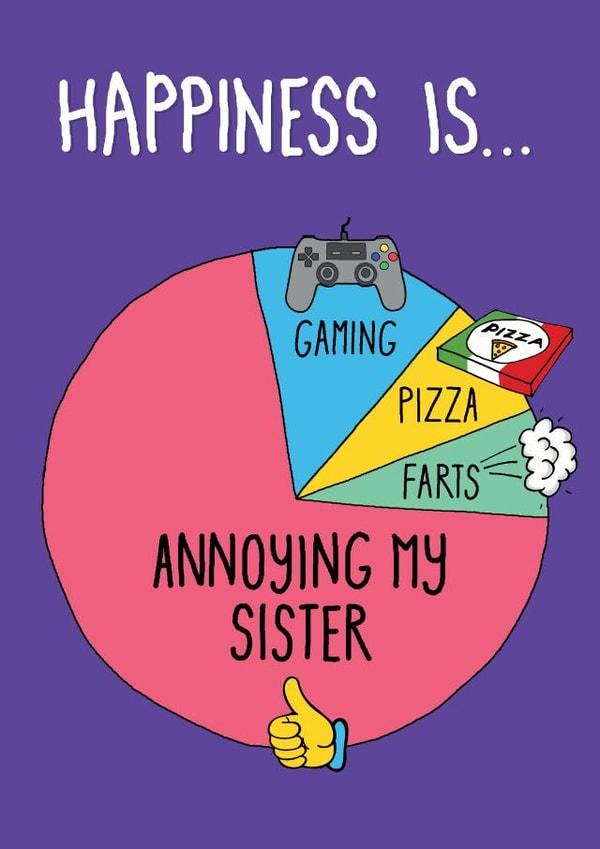 Annoying Sister birthday card created by Eskimo Kiss Designs