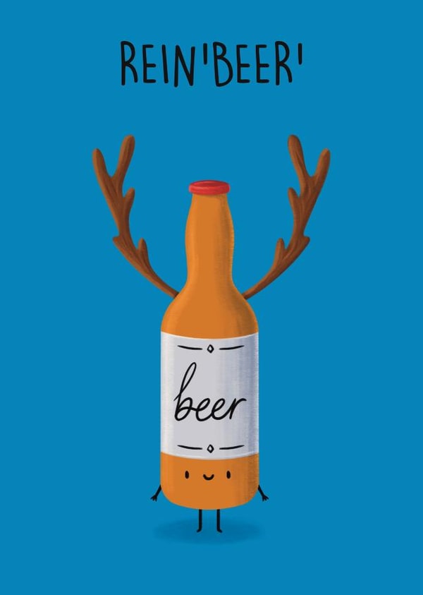 Reinbeer Christmas card created by Sophie Kent Illustration