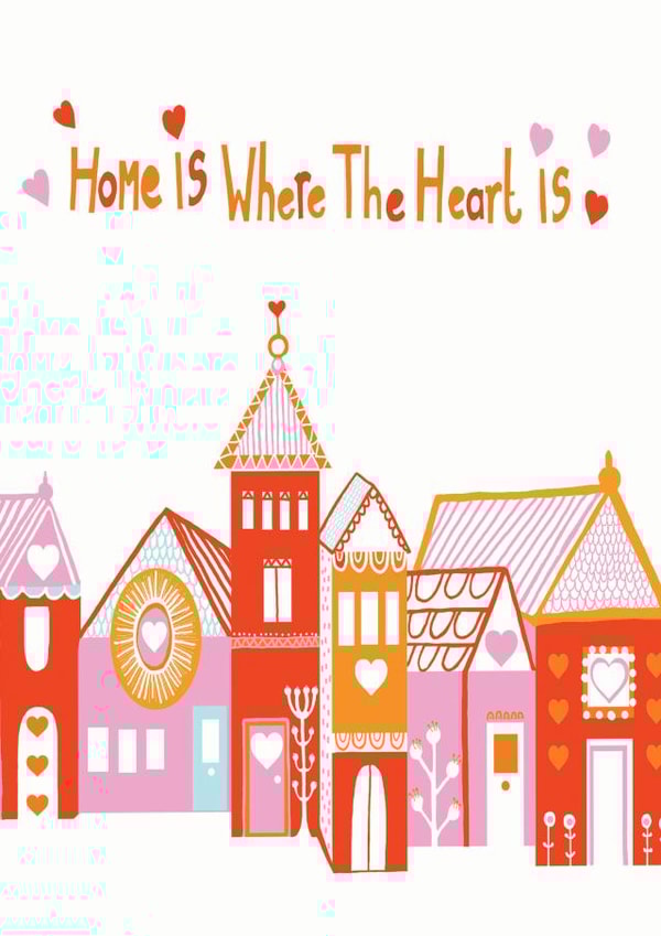 Home is where the heart is , new home card. created by YouBloom