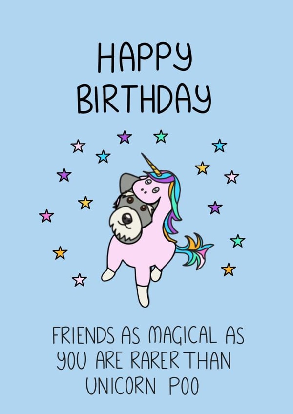 Happy birthday to a magical friend!  created by Schnauzer Scribbles