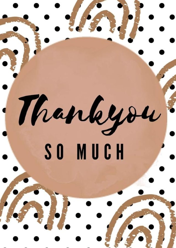 Polka Dot Thankyou So Much Card created by Sally Shannon