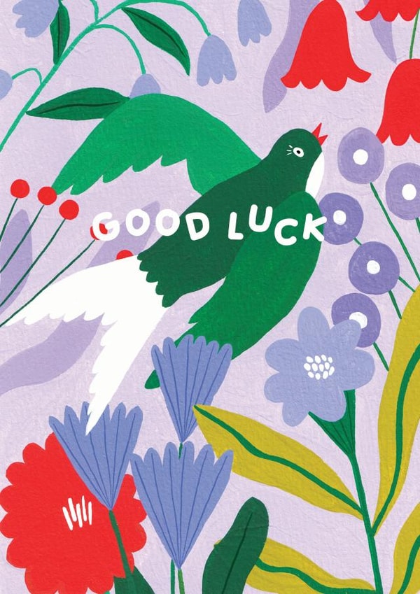Good Luck, Flying Bird created by Jessica Smith Illustration 