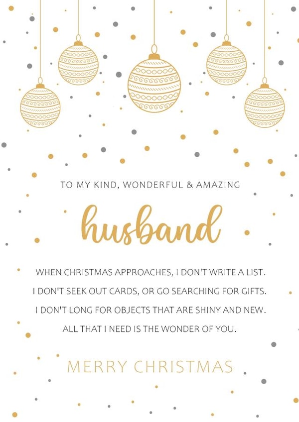 Christmas card for husband created by PMPrinted