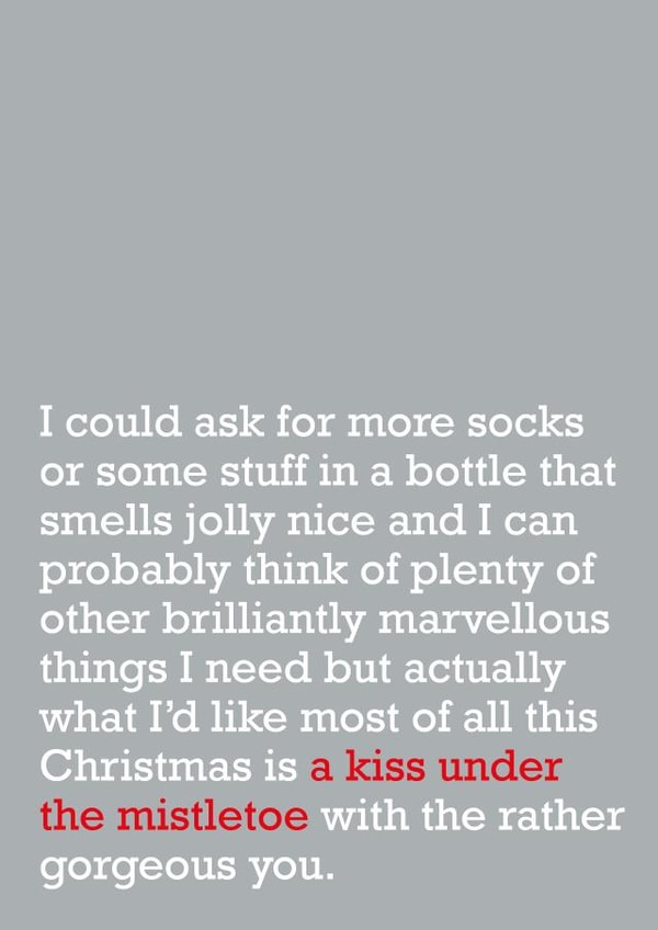 Christmas Card - Card For Significant Other - Romantic Card - Card For Partner created by The Right Lines