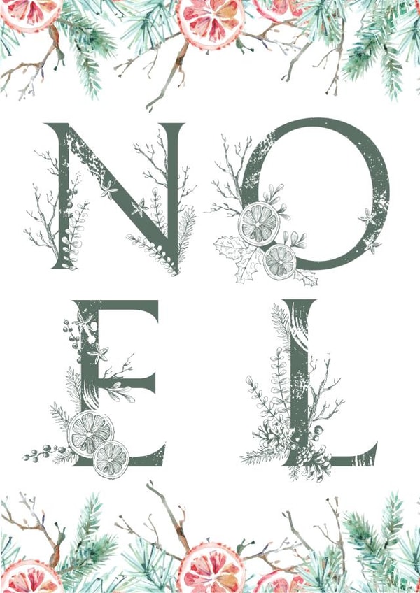 Noel Christmas Card created by Paper Wishes Co