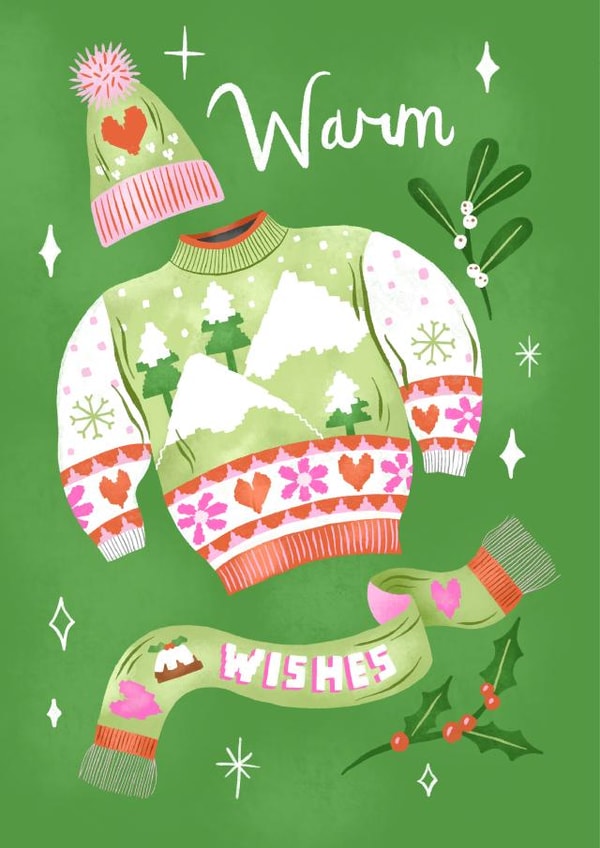 Cosy christmas card created by Katie Brookes