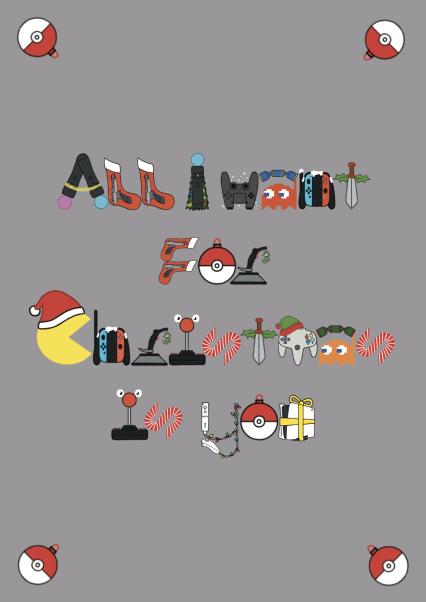 Retro Gamer / Gaming Console Christmas card | thortful