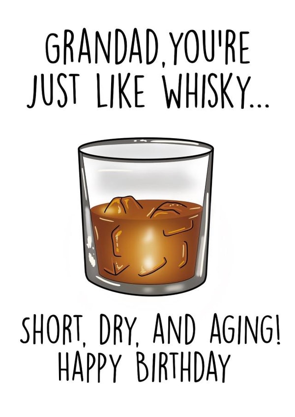 Whisky grandad birthday card created by Ain't It Fun