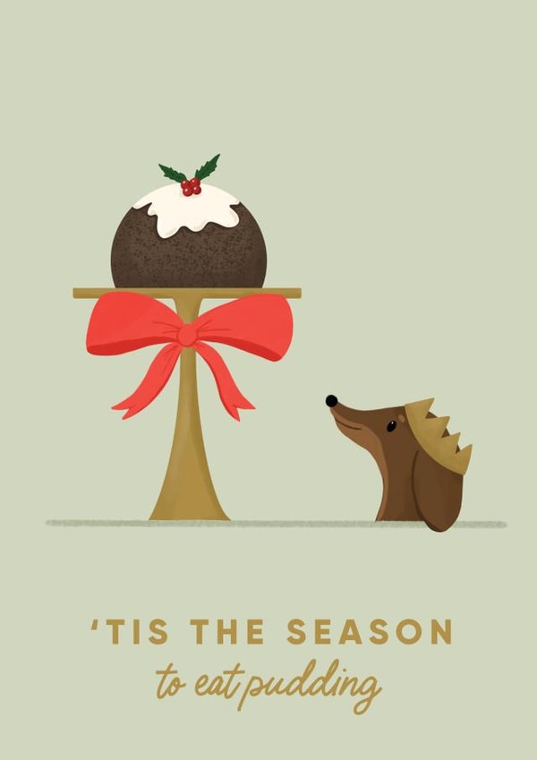 'Tis The Season Sausage Dog Christmas Card created by Hannah Nolloth