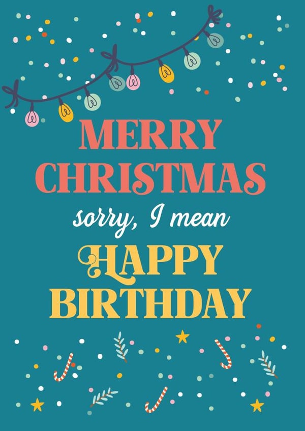 Christmas Day Birthday Card created by Poppy Lane