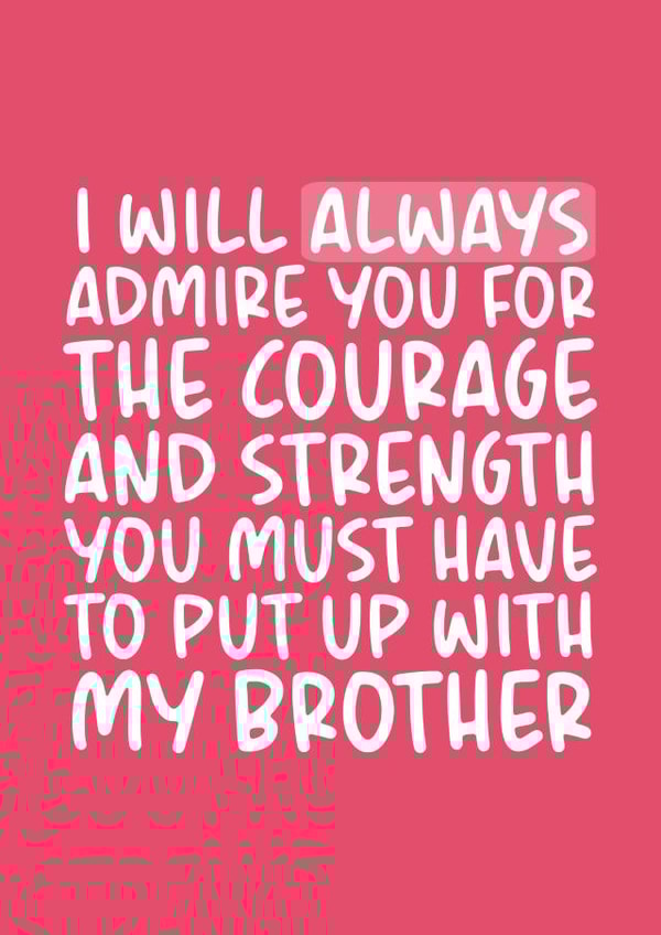 Funny Birthday Card for Sister-in-Law created by Brogan Thomas