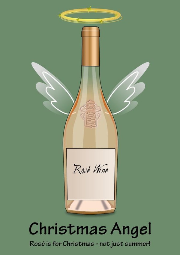 Christmas Angel - Rose wine  created by Doodle Dot Design Co