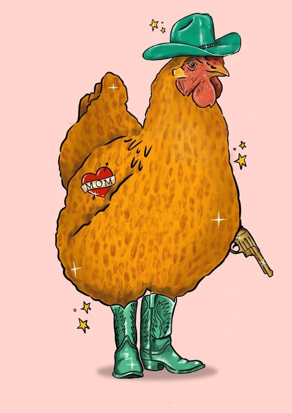 Bad Chick Card created by Zoe Wilson