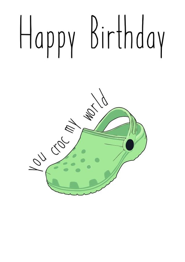 You Croc My World 1001 created by Kelman Cards