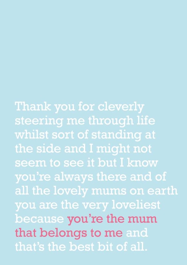 Mother's Day Card - Mum Card - Special Mum - Card For Loved One - Birthday Card created by The Right Lines