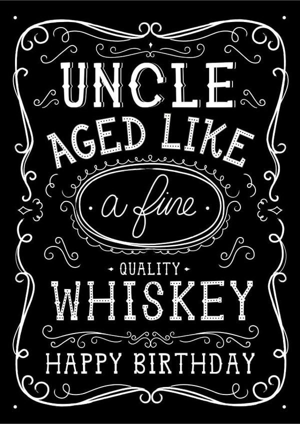 Uncle Jack Daniels Whiskey Birthday Card created by  la la la     Designs