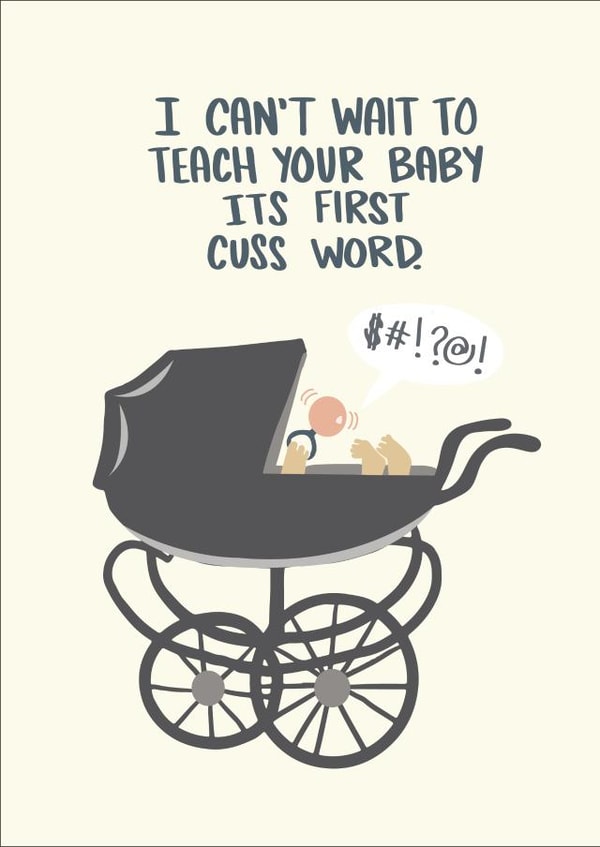 Funny New Baby Card created by Knotty Cards