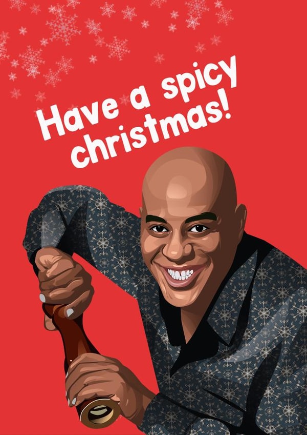 Funny Ainsley Harriott Christmas Card created by TeHe Gifts