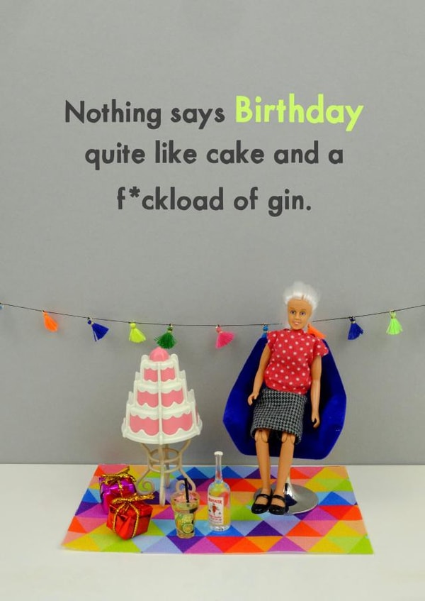 Cake and Gin created by Bold & Bright Cards