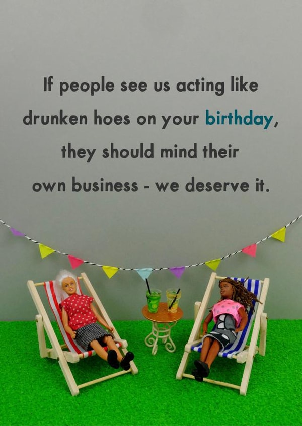 Drunken birthday business created by Bold & Bright Cards