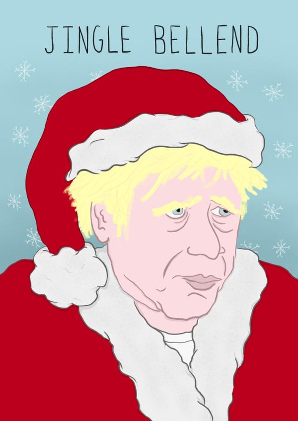 Boris Johnson Christmas card created by Floydie