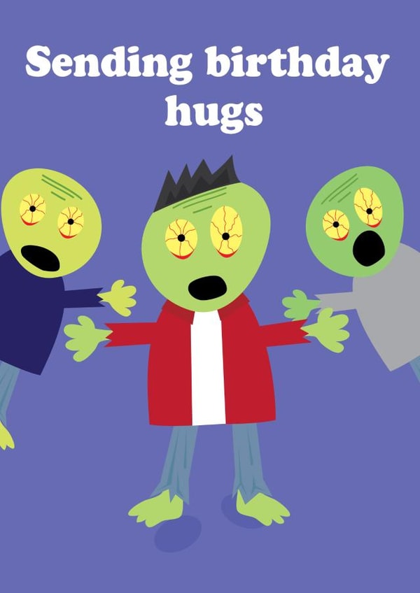 Zombie birthday card created by Memelou