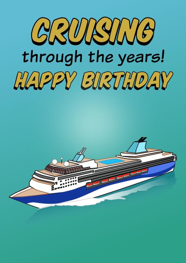 Cruising through the years Happy Birthday created by Doodle Dot Design Co