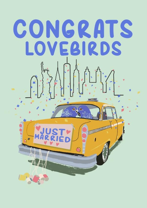 New York City - wedding greeting card created by @squiggleinthecity