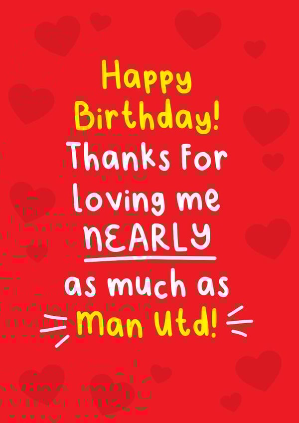 Manchester United Birthday Card created by Lucy Marie Design
