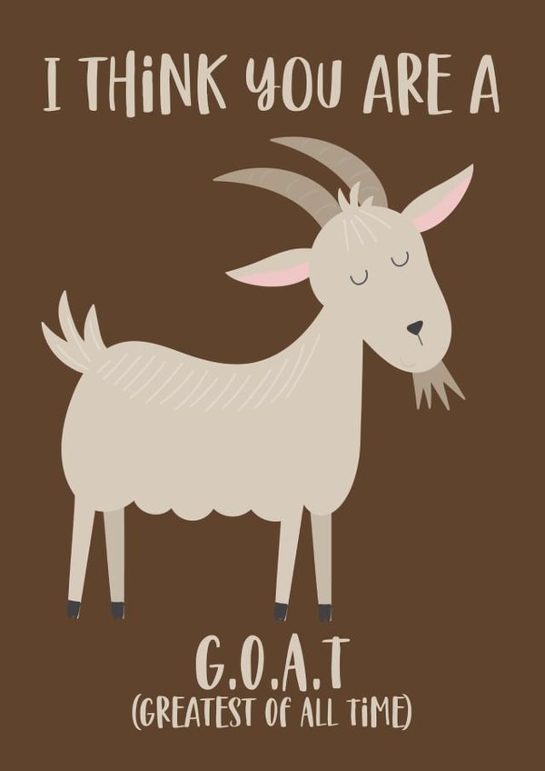 Thinking of you GOAT card created by Love Gifts
