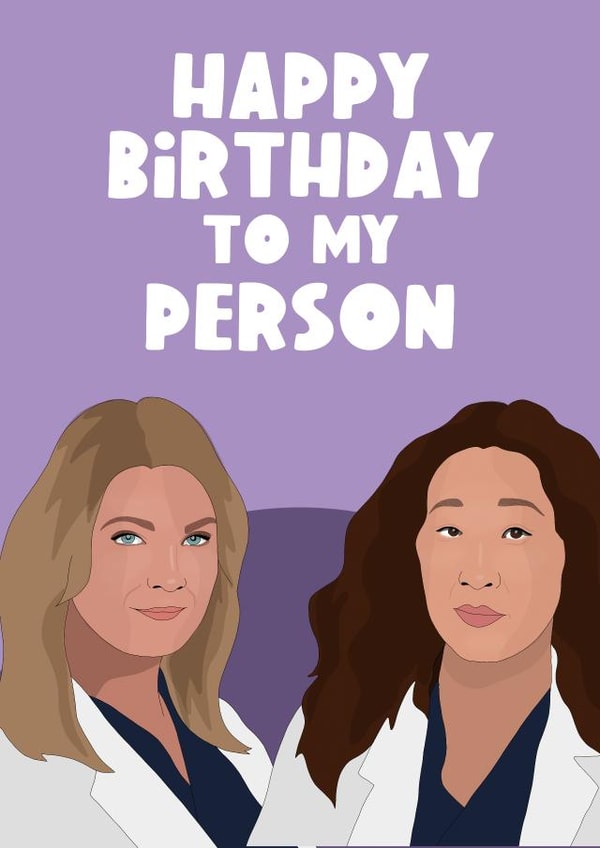 Happy Birthday To My Person Birthday Card created by The Foxy Lemon Co.