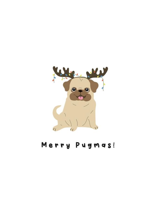 Merry Pugmas! created by Giggl Greetings 