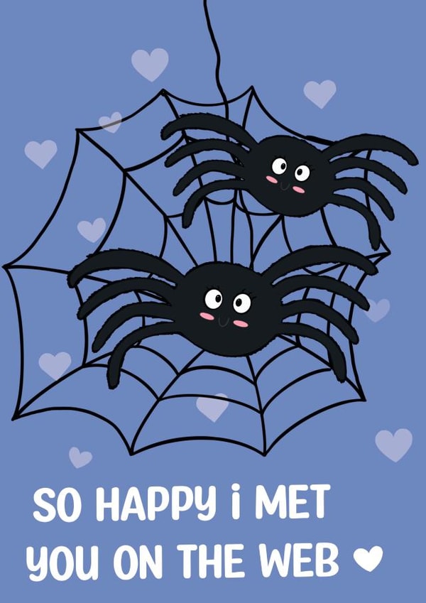 Spider Web anniversary card created by Coffee Cup Studio