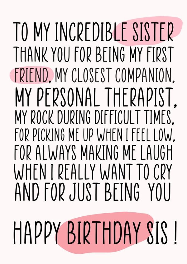 Happy birthday sis ! created by MillennialprintsCo