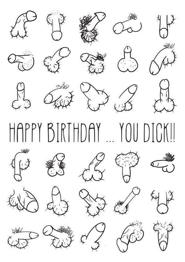 Happy Birthday Dicks created by Replay Prints