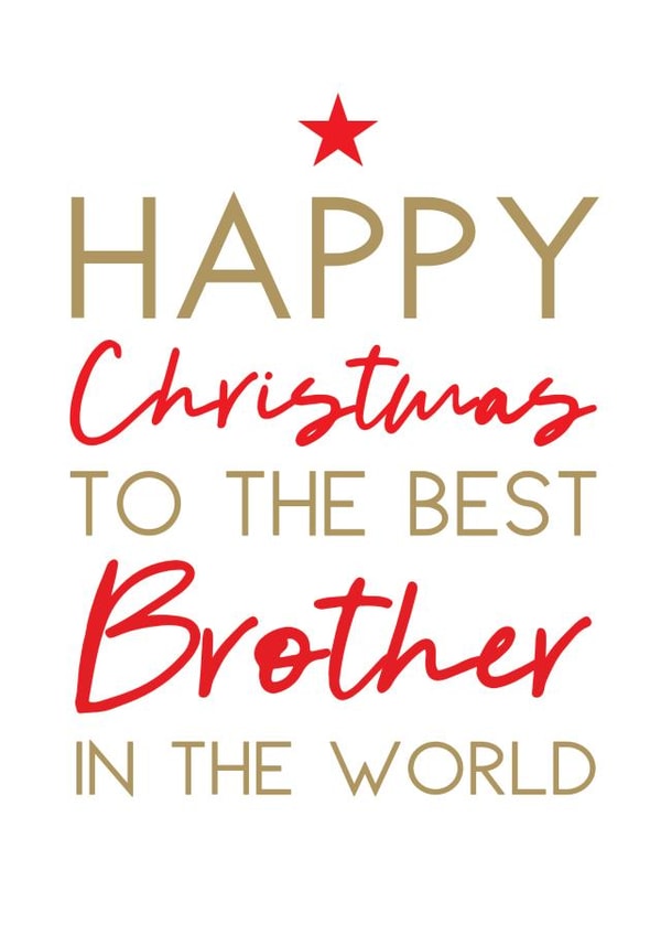 Happy Christmas Brother created by Word Up Creative