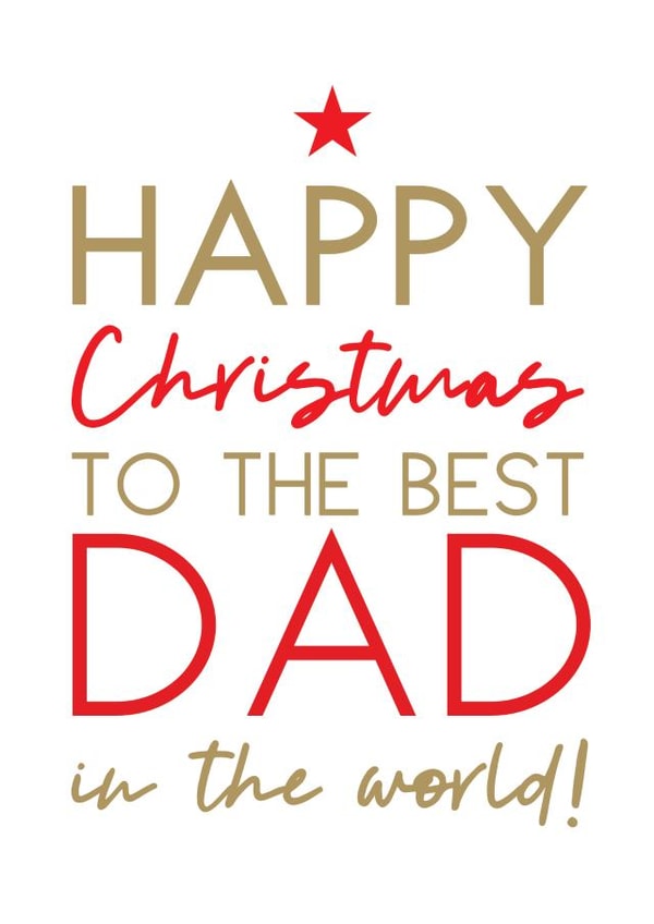 Happy Christmas Dad card created by Word Up Creative