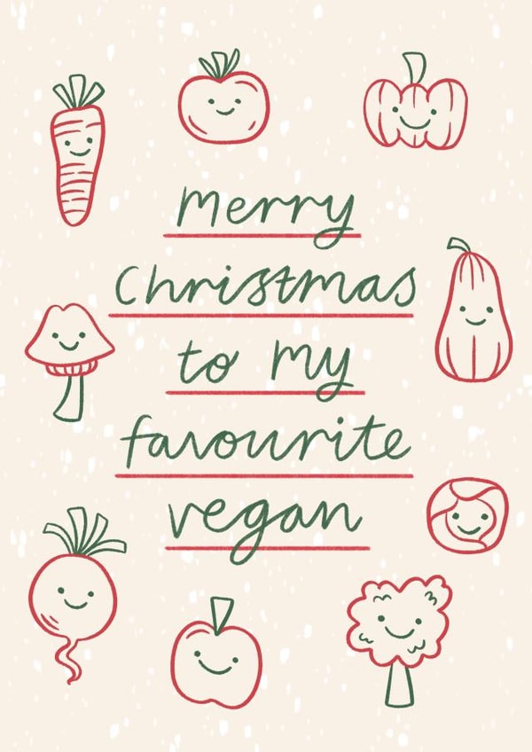 Merry Christmas To My Favourite Vegan created by Flourish Paperworks