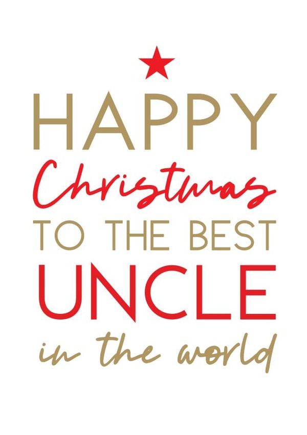 Happy Christmas Uncle card created by Word Up Creative