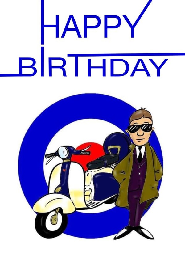 Fun Birthday Card - Mod - For Him created by Designs on 622
