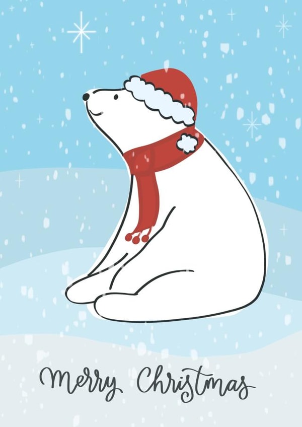 Cute Polar Bear Christmas Card created by Sarah Stephenson