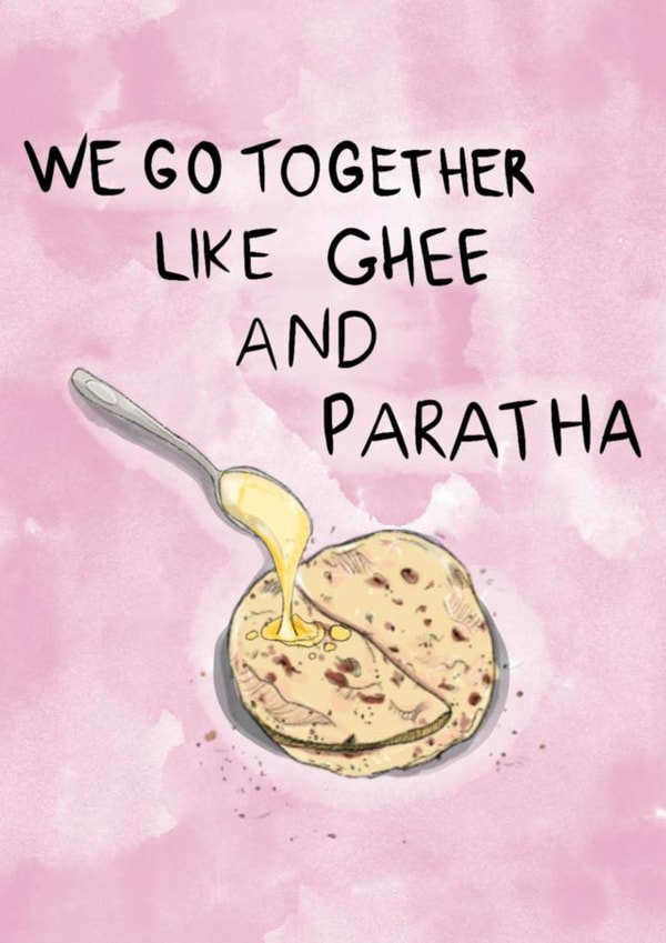 Desi Ghee and Paratha Card, Indian and Ethnic  created by Purrygood
