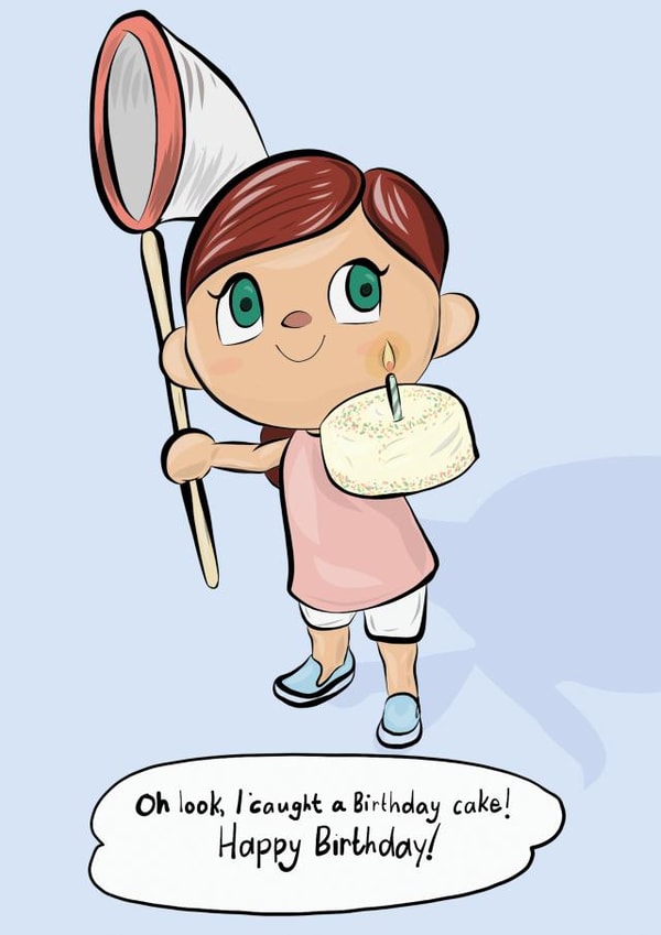 Animal Crossing Birthday Card created by Purrygood